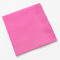 Bright Pink Beverage Napkins - 5 in. - 32ct