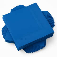 Royal Blue Beverage Napkins - Pack of 50 - 5 in.