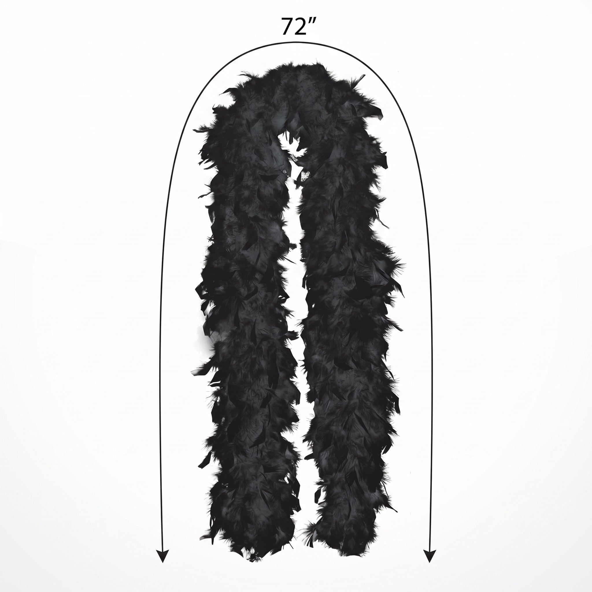 Elegant Black Feather Boa - 72" Costume Accessory