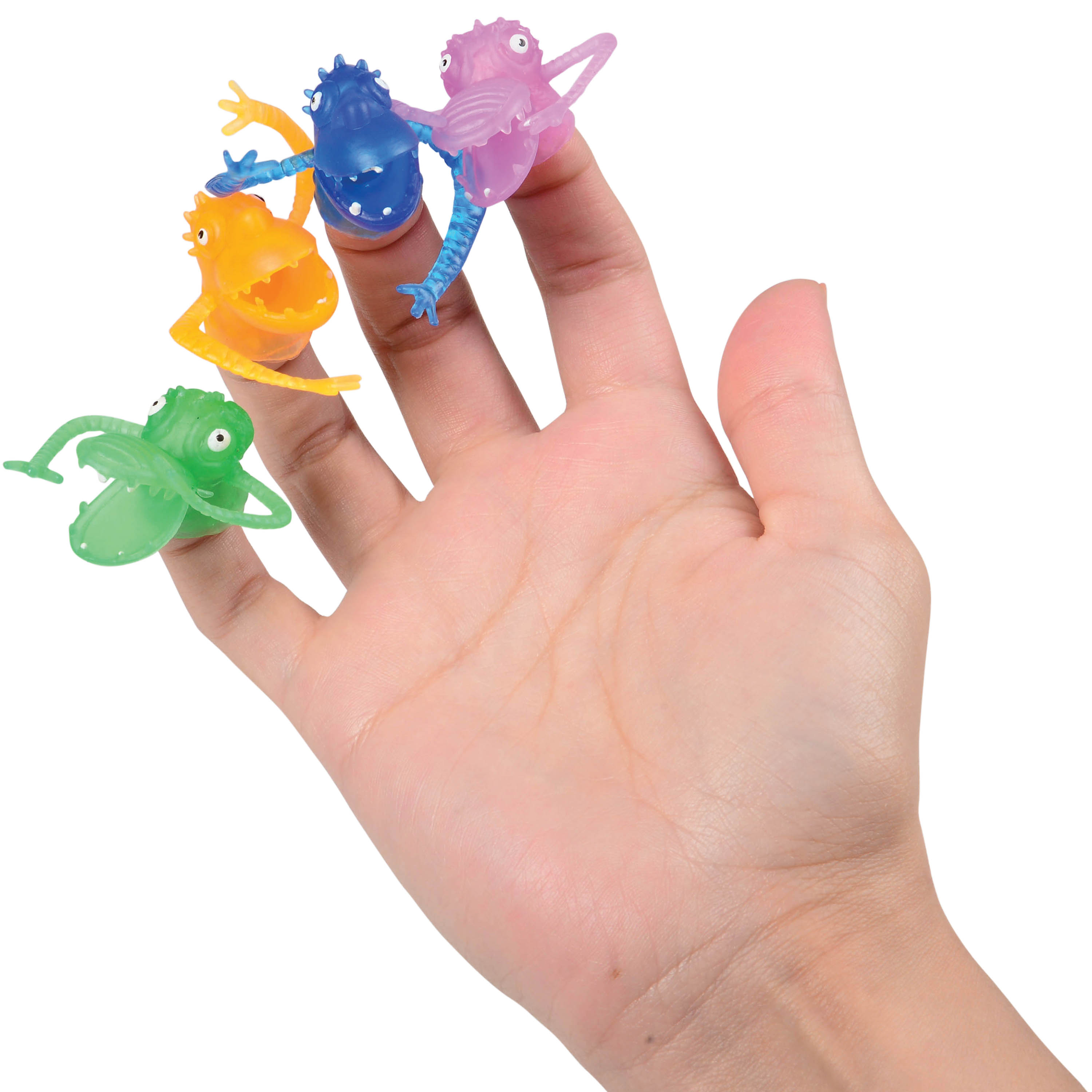 Clear Monster Finger Puppets - 12 Count