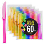 Heavy Duty Neon Plastic Knives - 7.5 in. | 60 Count