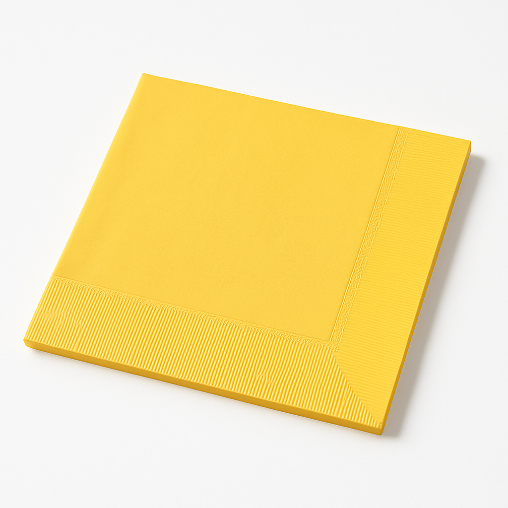 Yellow Sunshower Lunch Napkins - 6.5 in. x 6.5 in.