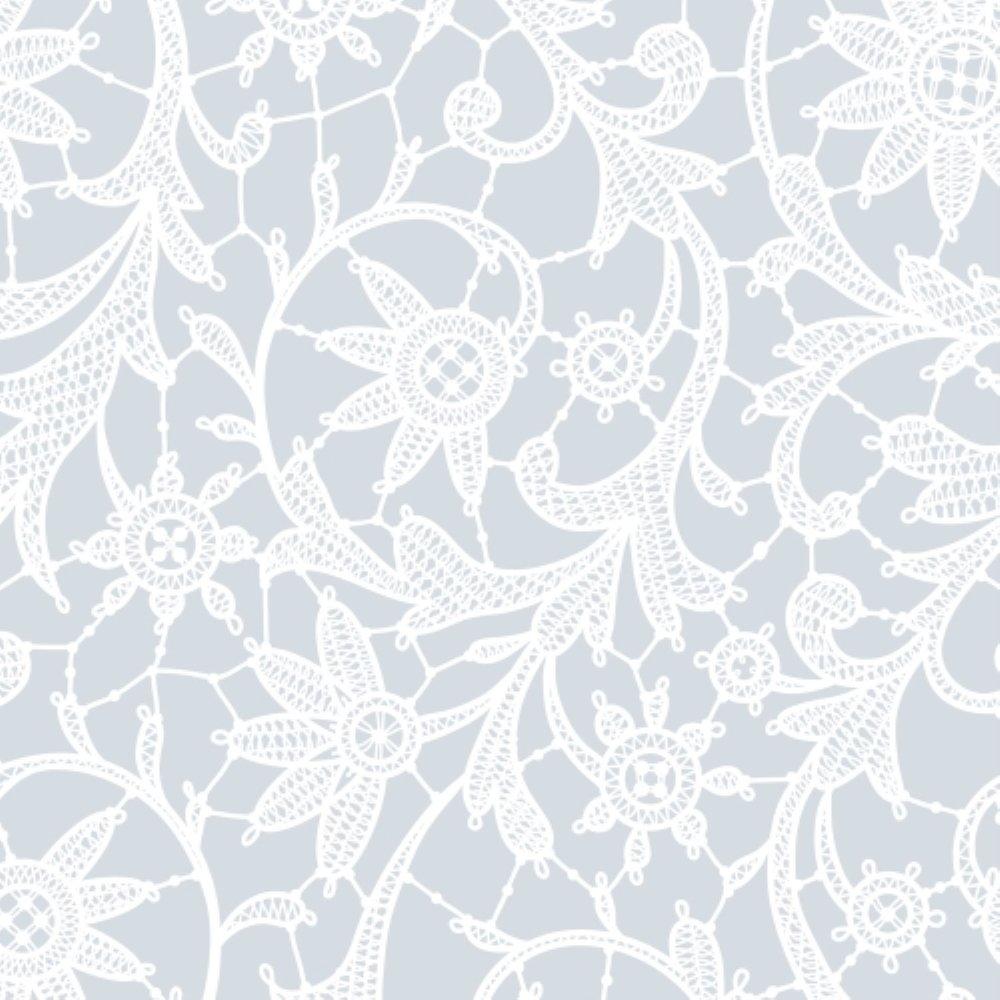 White Lace Plastic Table Cover | Case of 48 - 54 In. x 108 In.