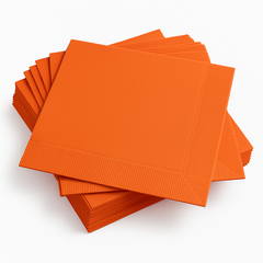 Vibrant Orange Solid Color Dinner Napkins - 8 in.