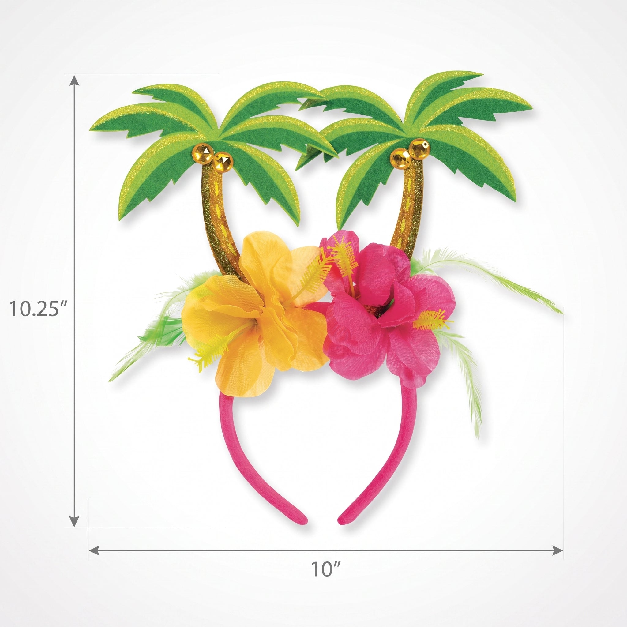 Tropical Hibiscus & Palm Tree Head Bopper