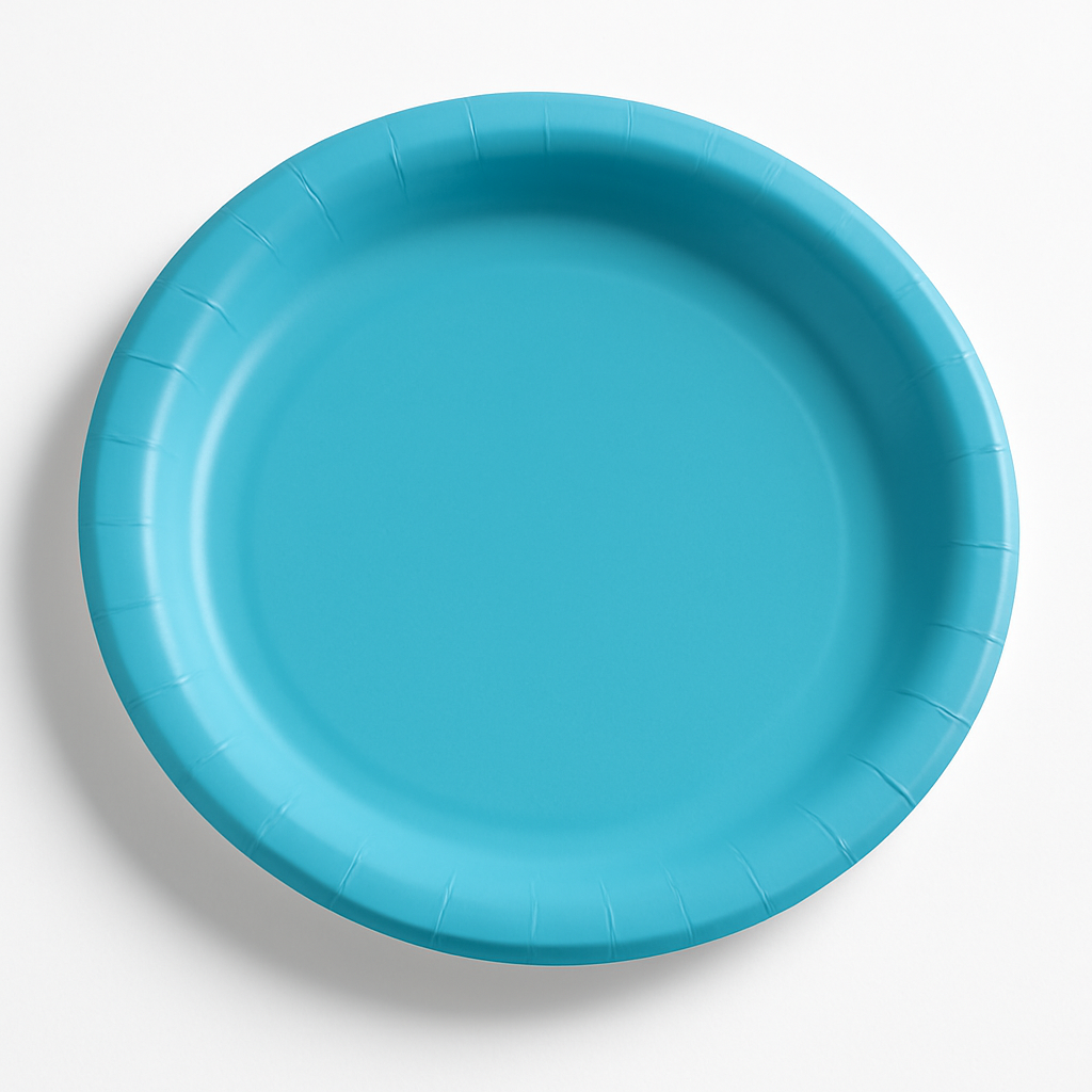 Caribbean Blue 6.75" Round Paper Plates