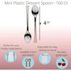 Exquisite Silver Plastic Tasting Spoons 100 Count