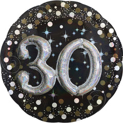 Sparkling 30th Birthday Deluxe Foil Balloon