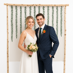 Love & Leaves Canvas Backdrop for Weddings