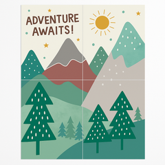 Wilderness Adventure Wall Decorating Kit for Baby's First Birthday