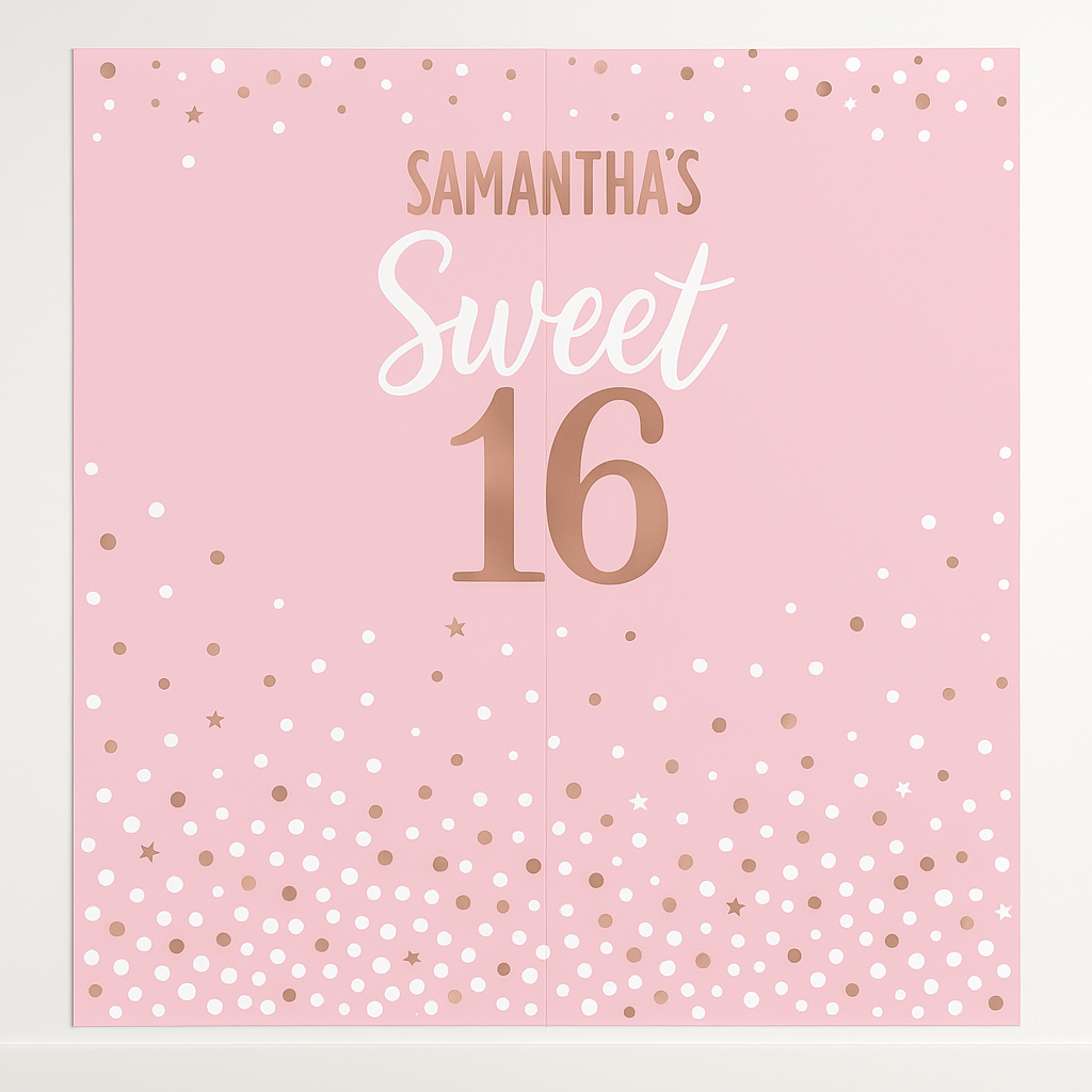 Sweet Sixteen Customizable Scene Setter Backdrop Kit