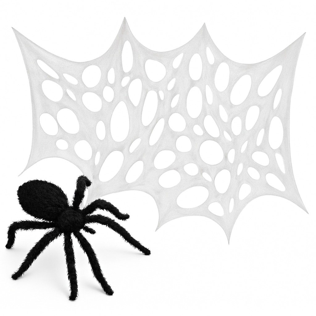 Spooky Fabric Webbing Garland for Halloween Decor