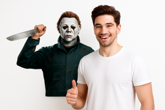 Michael Myers Window Decoration - Halloween Wall Grabber