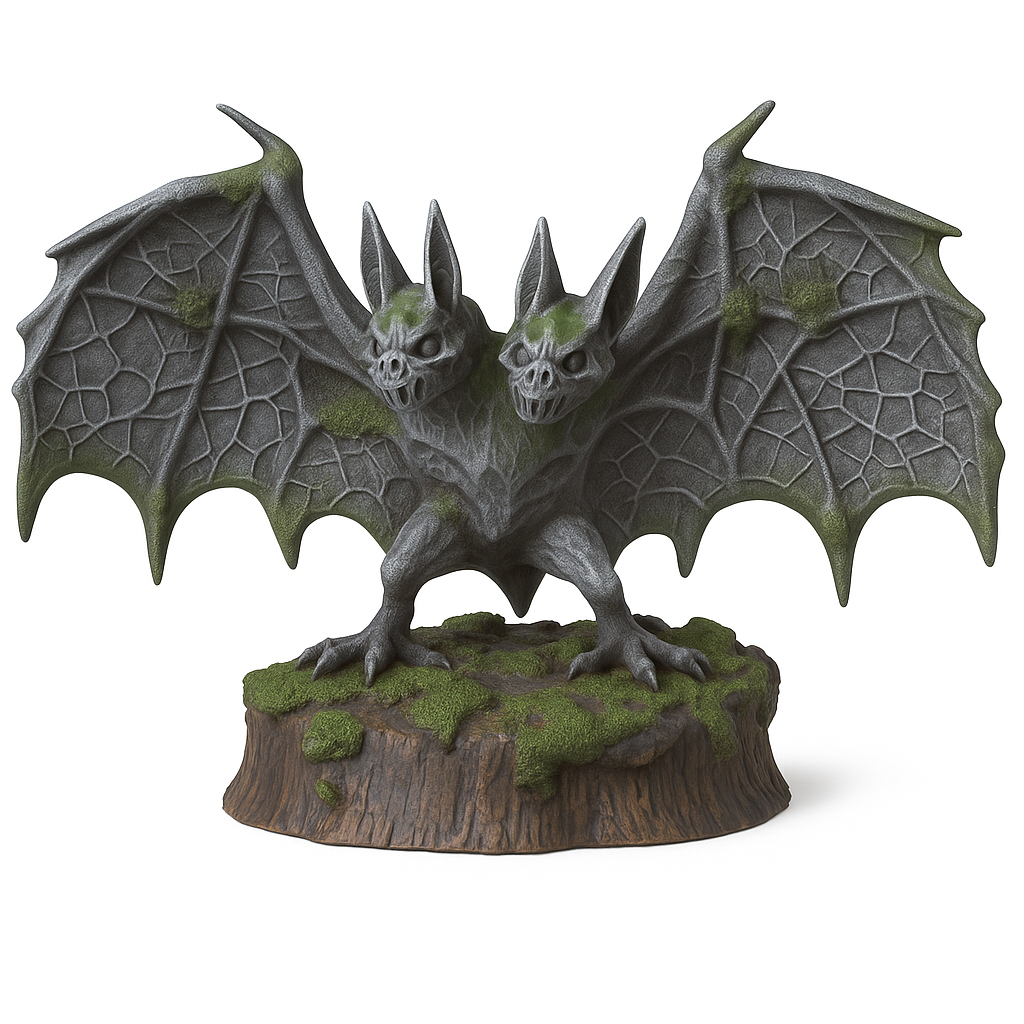 Haunted Two-Headed Bat Prop