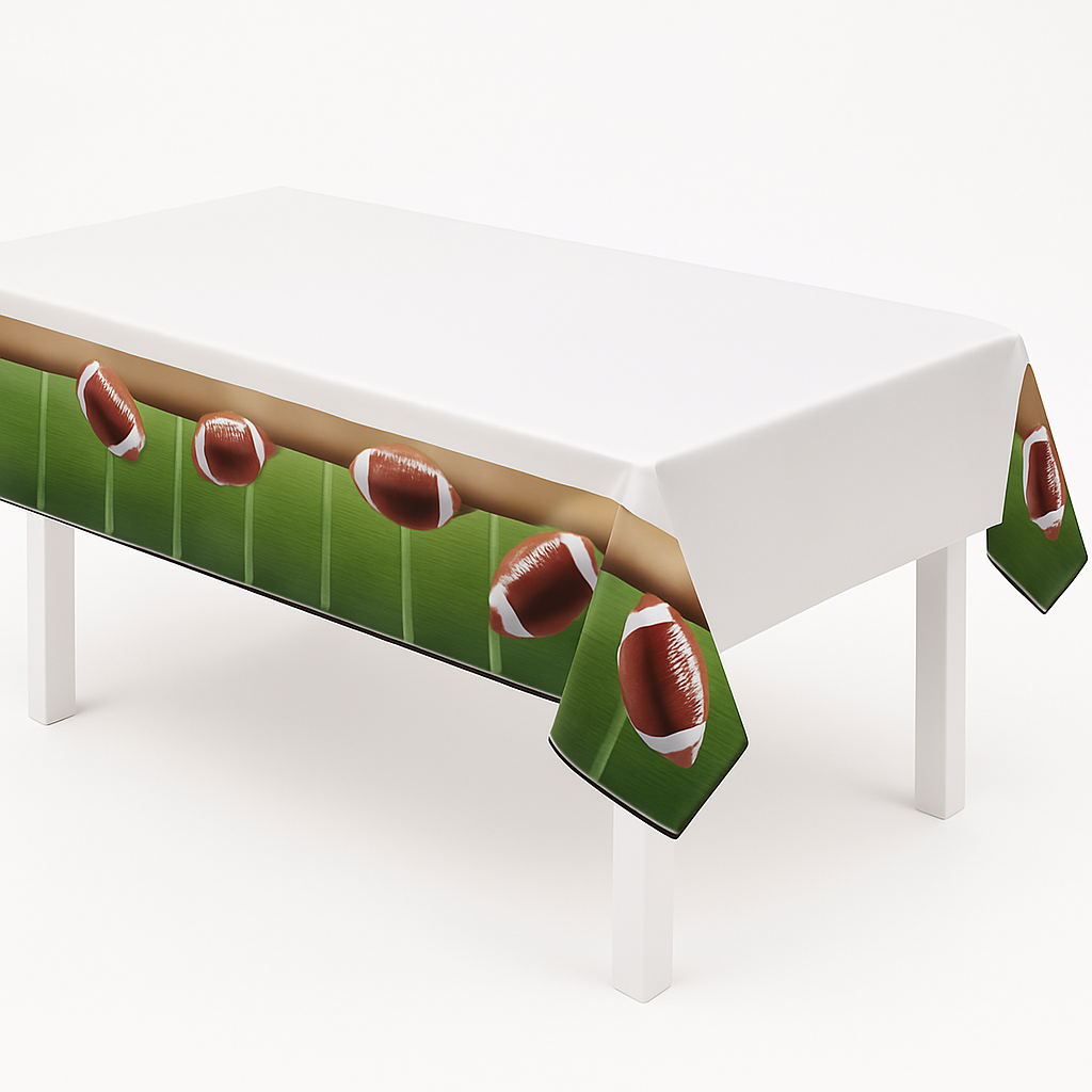 Go Fight Win Football Plastic Table Cover