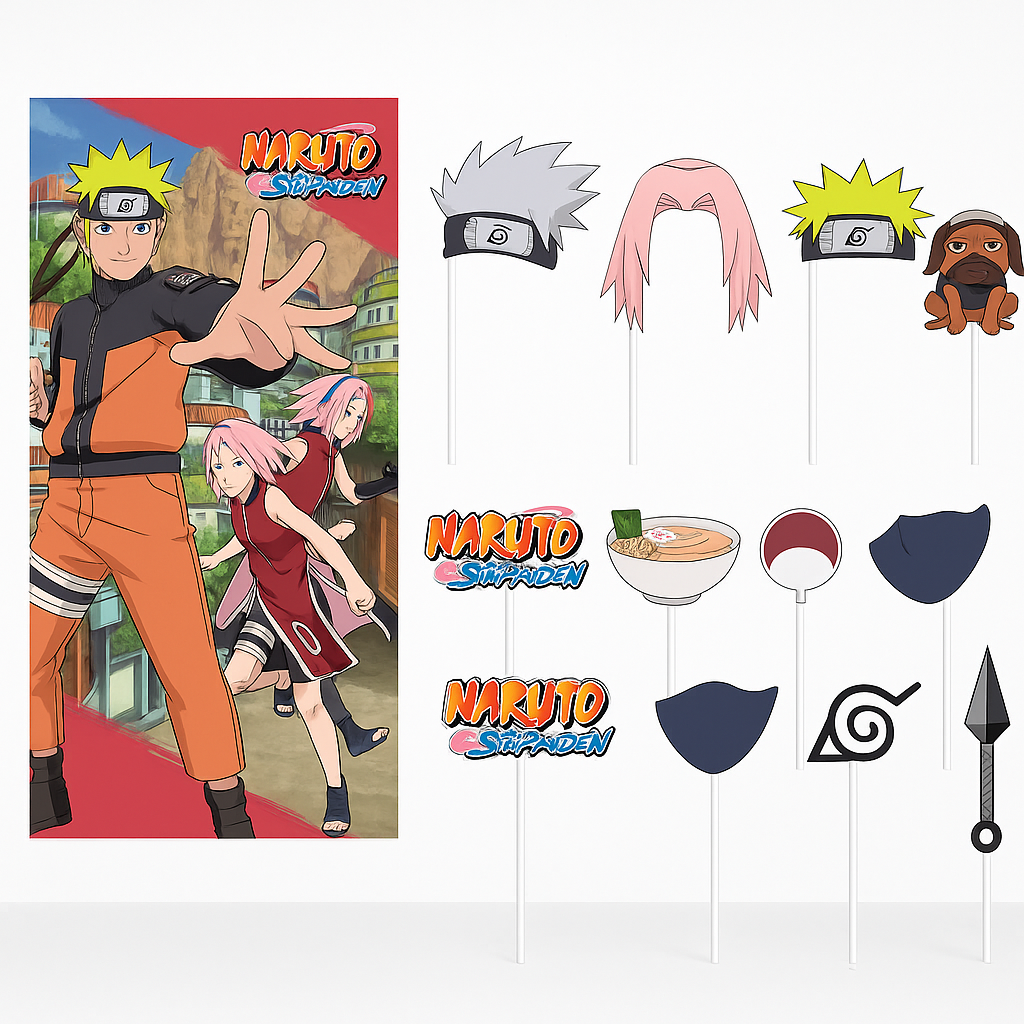 Naruto Shippuden Scene Setter & Photo Booth Props Kit