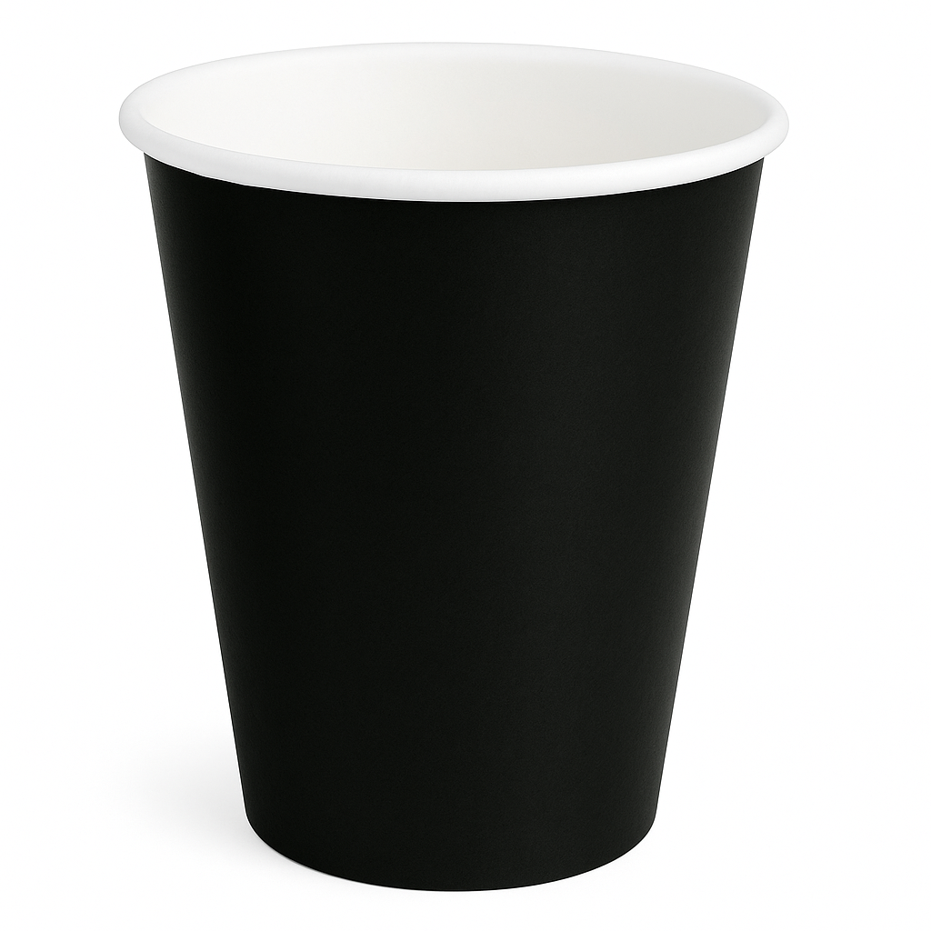 Jet Black 9oz Paper Cups - 20 Count