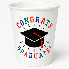"Congrats Graduate" 9 oz. Paper Cups - 50 Pack