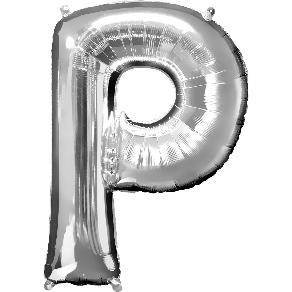 Silver Foil Letter "P" Balloon - Metallic Party Decor