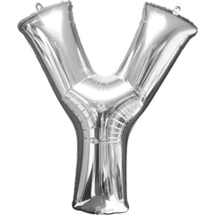 Silver Foil Letter 'Y' Balloon
