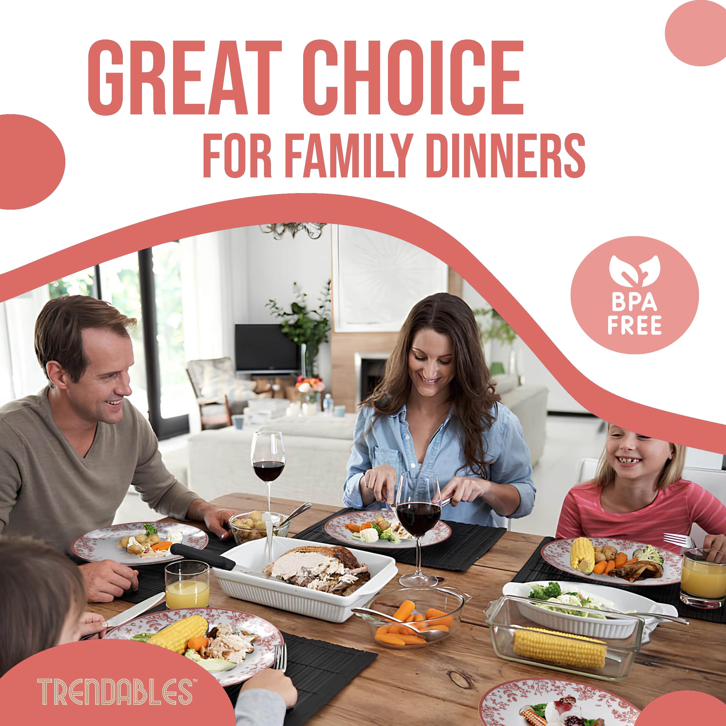 8 In. Toile Design Plastic Plates | 10 Count