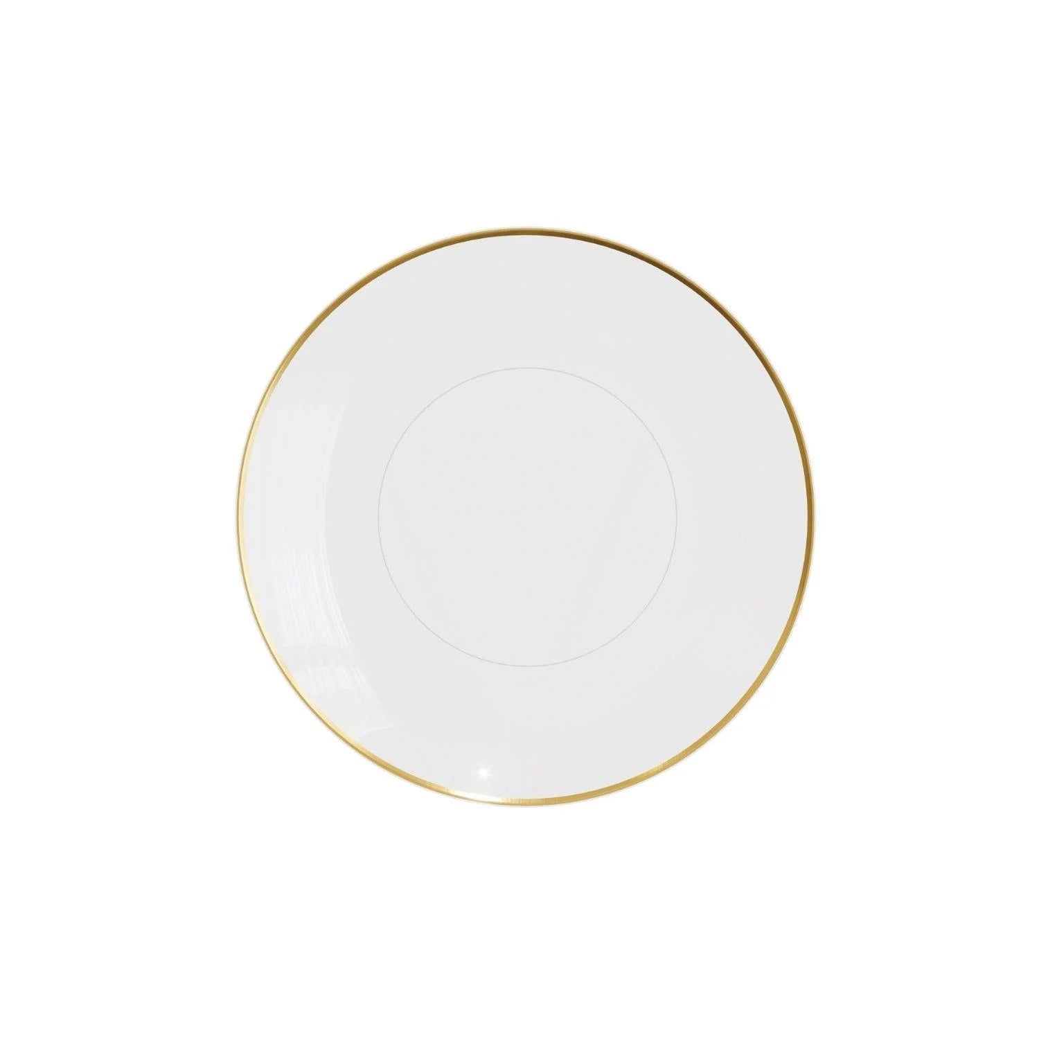 6 In. Trend Clear/Gold Plastic Plates | 10 Count