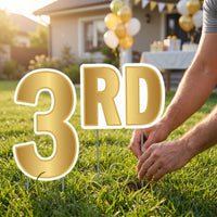 Versatile "RD" Lawn Sign for Birthdays