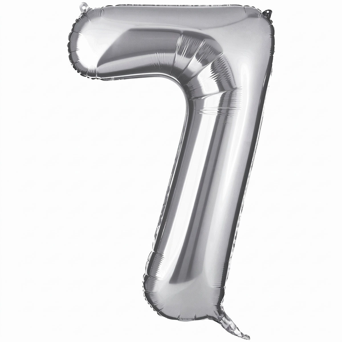 Silver Number 7 Foil Balloon - Large Metallic