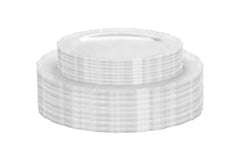 7.5 In. Clear Victorian Design Plastic Plates | 120 Count