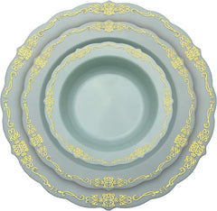 7.5 In. Robin Blue Victorian Design Plates | 20 Count