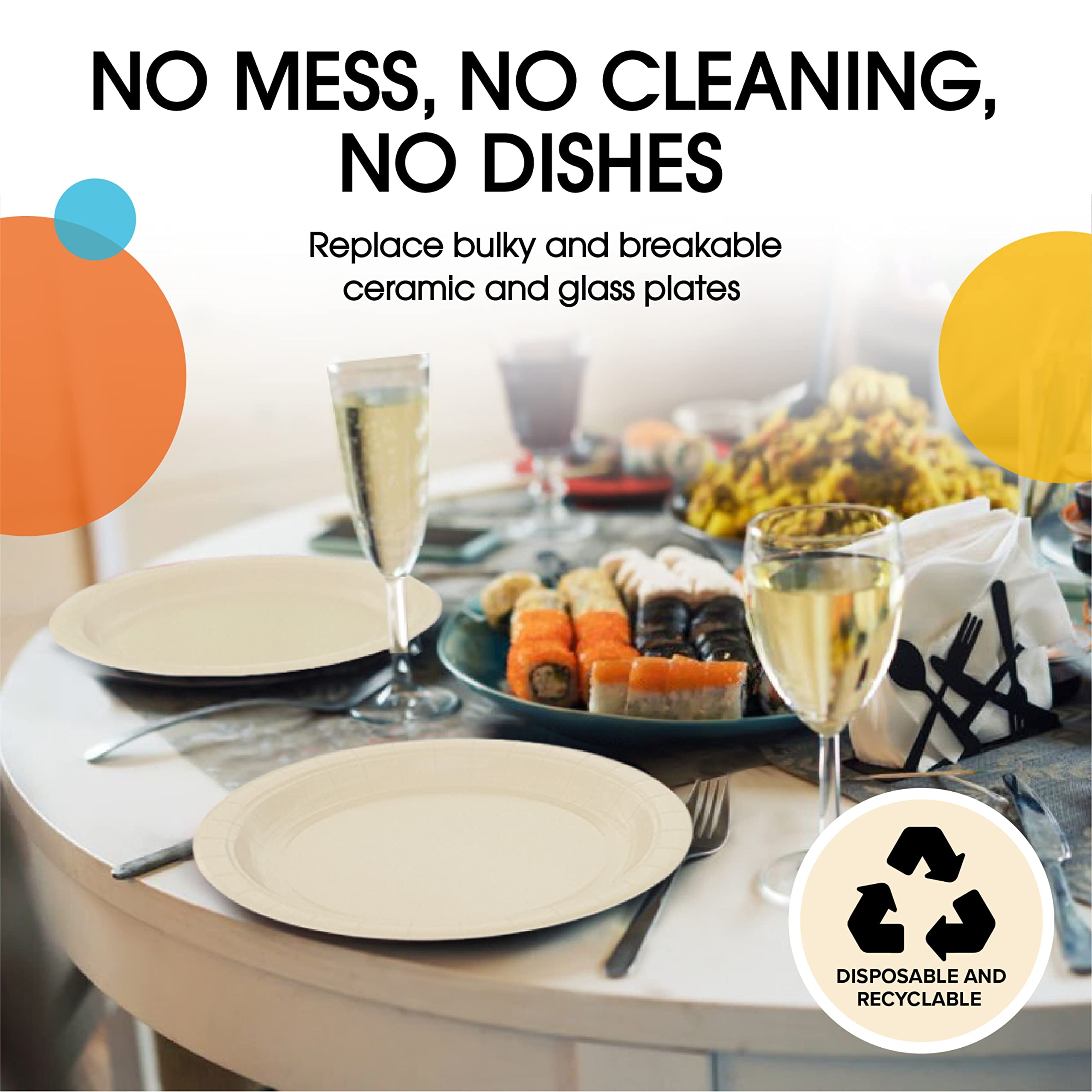 7 In. Ivory Paper Plates | Case of 1000