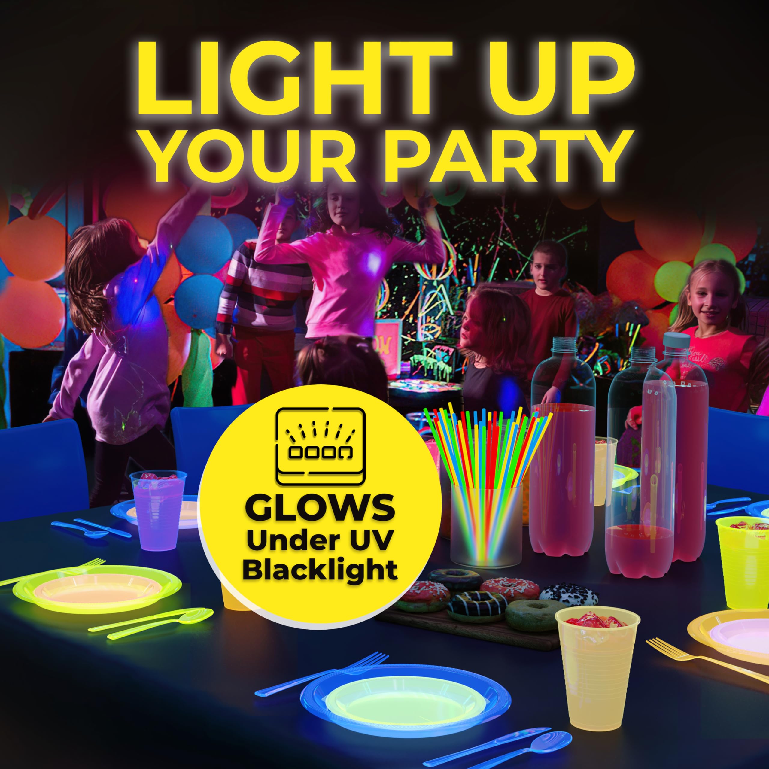 7 In. Neon Assorted Color Plastic Plates | Case of 720