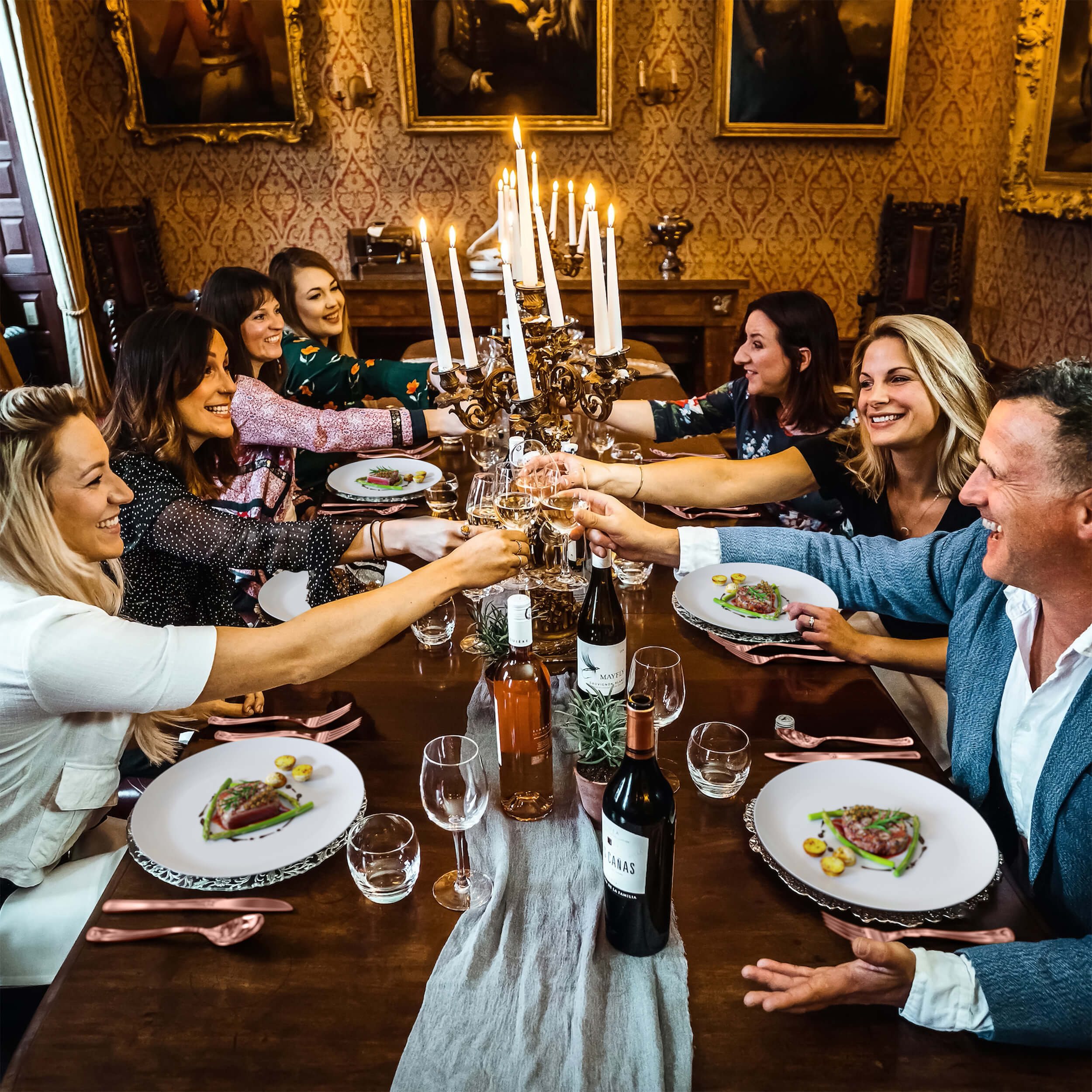 Exquisite Classic Rose Gold Plastic Knives | 120 Count