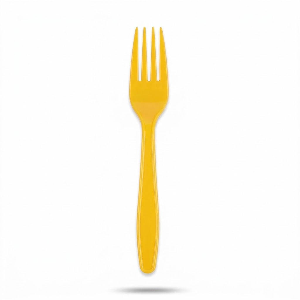 Yellow Plastic Forks - 7.5 In. | 20 Count