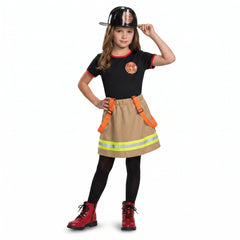 Wild Firefighter Girl Halloween Costume with Helmet