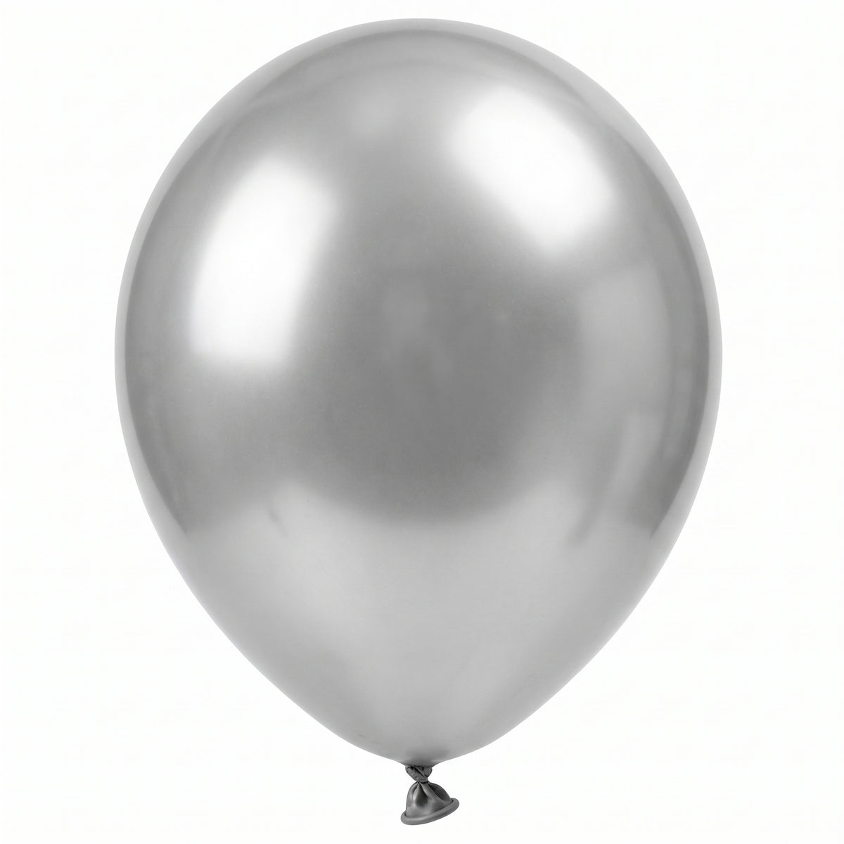 100ct 11" Silver Latex Balloons - Elegant Metallic Shine