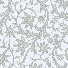 Silver Lace Plastic Table Covers | 6 Pack - 54 In. x 108 In.