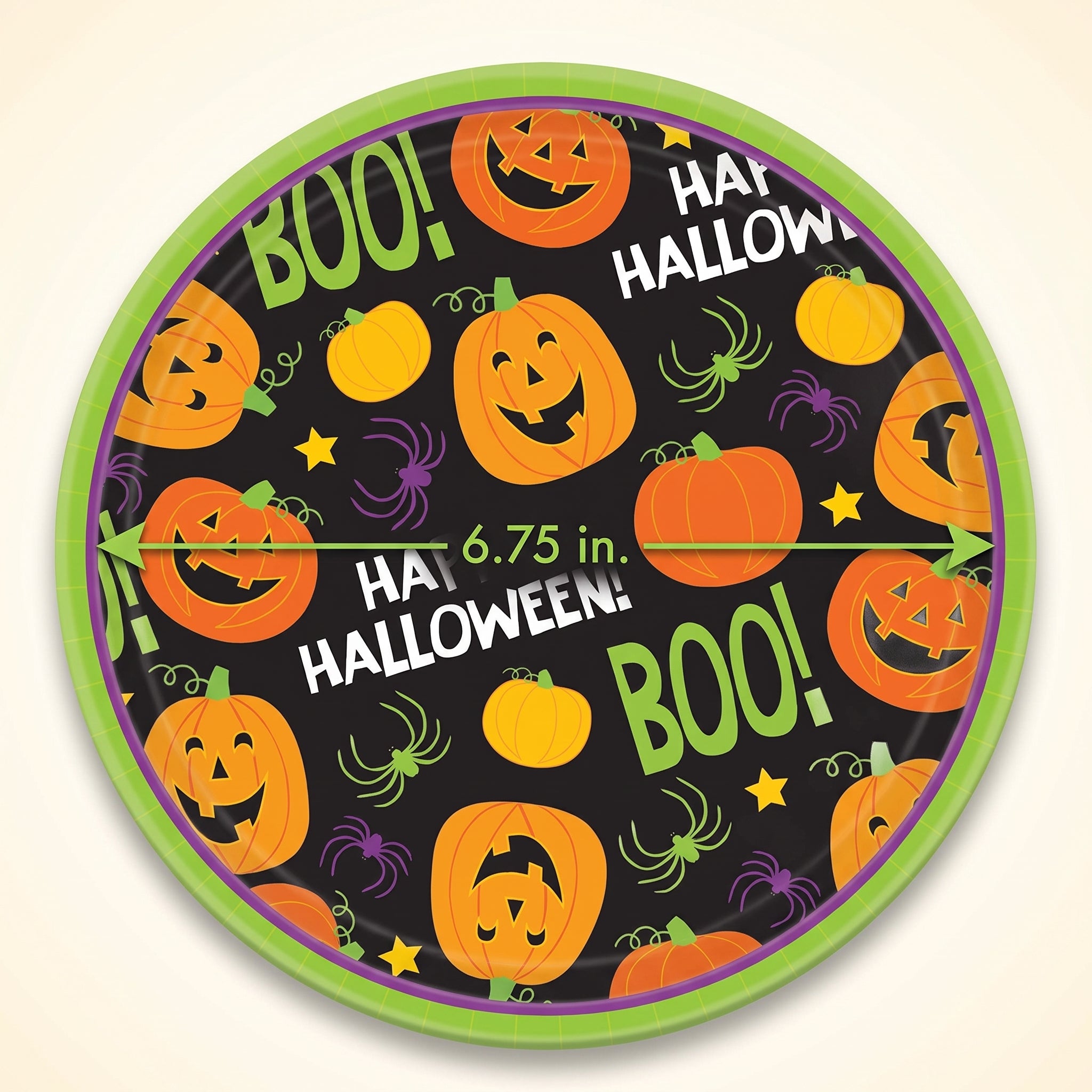 Vibrant Halloween 6.75" Round Paper Plates