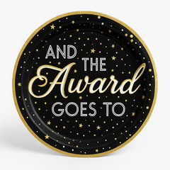 Awards Night "And the Award Goes To" 10-Inch Paper Dinner Plates - 10 in. - 8 Pack