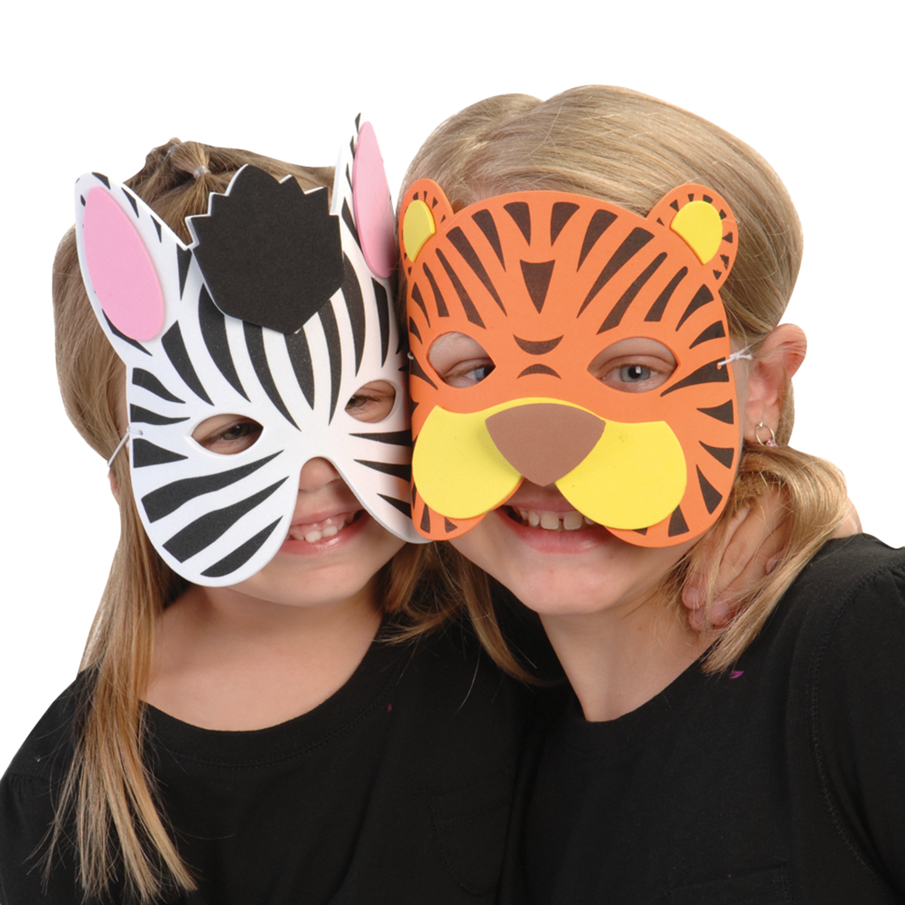 Wild Animal Foam Masks - 12 Count