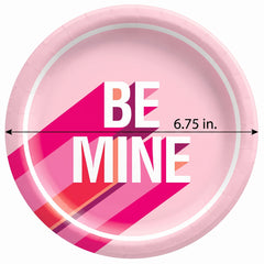 Retro Love Valentine's Day Paper Plates - 6.75"