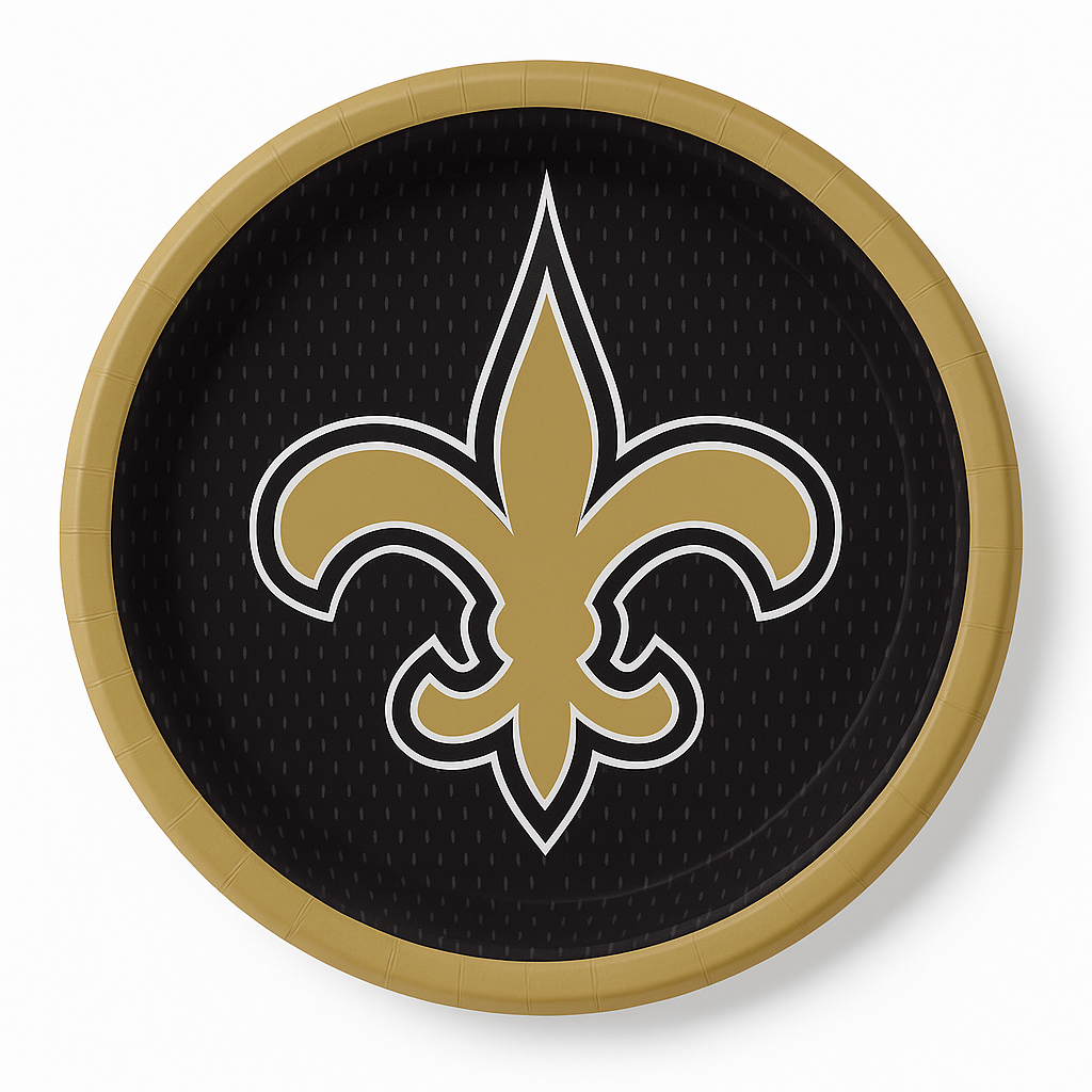 New Orleans Saints 7" Round Paper Plates