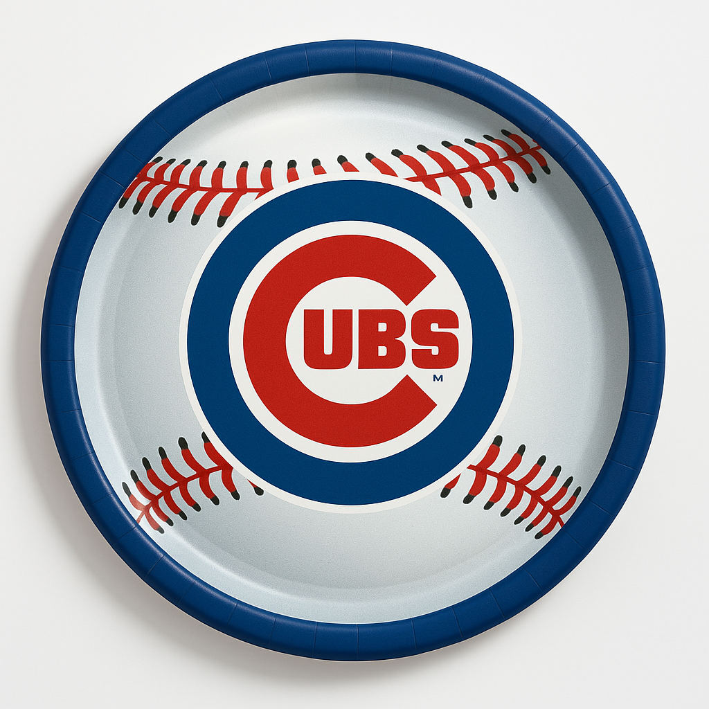 Chicago Cubs 9" Round Paper Plates