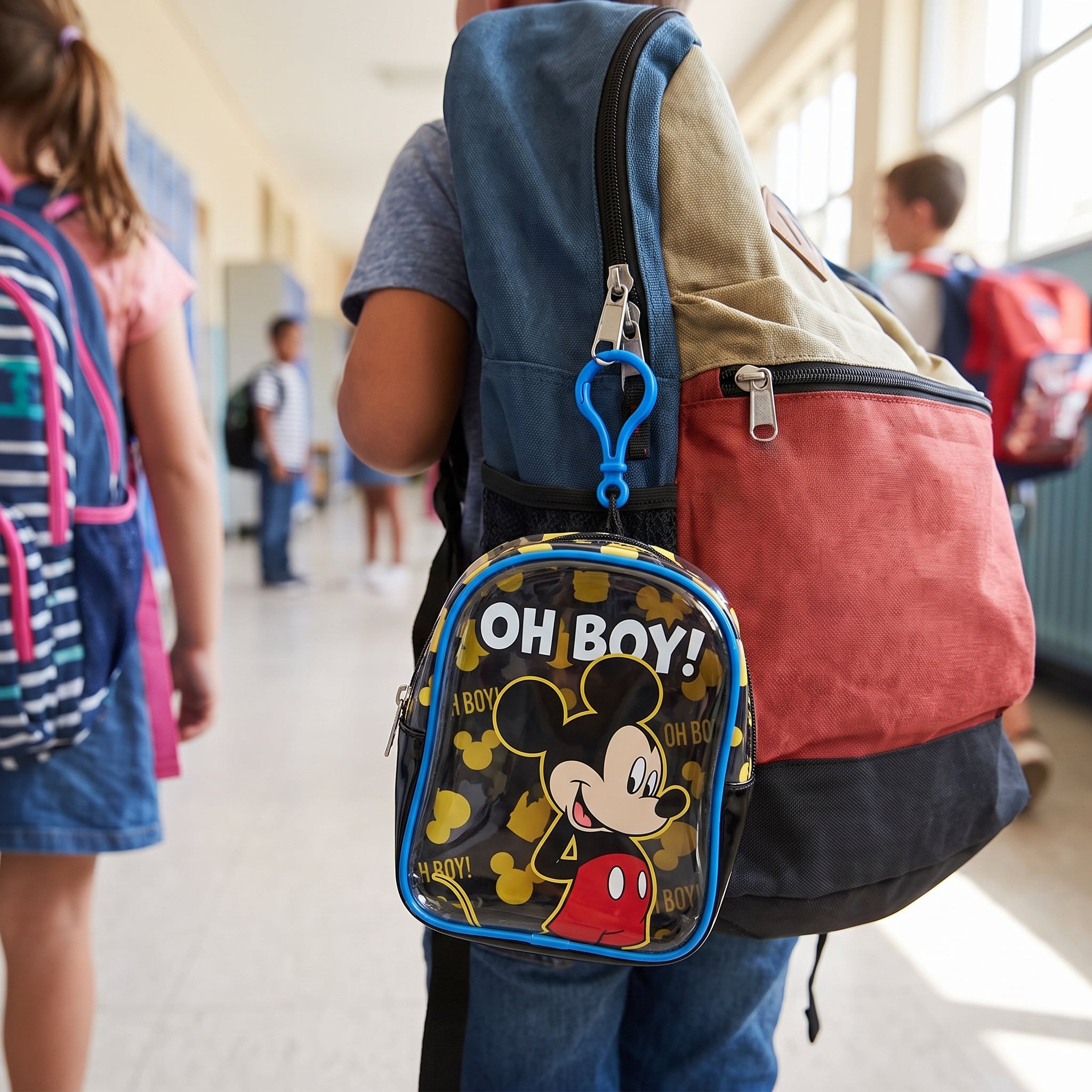 Mickey Mouse Clip-On Mini Backpack Keychain