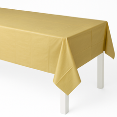 Gold Plastic Table Cover - 54x108 inches