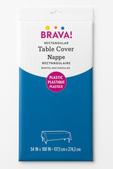 Vibrant Orange Plastic Table Cover - 54x108 Inches