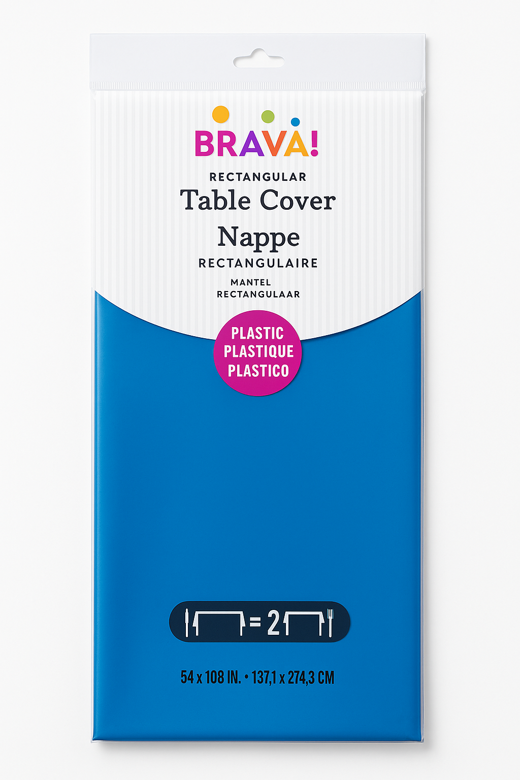 Yellow Rectangular Plastic Table Cover - 54x108 inches