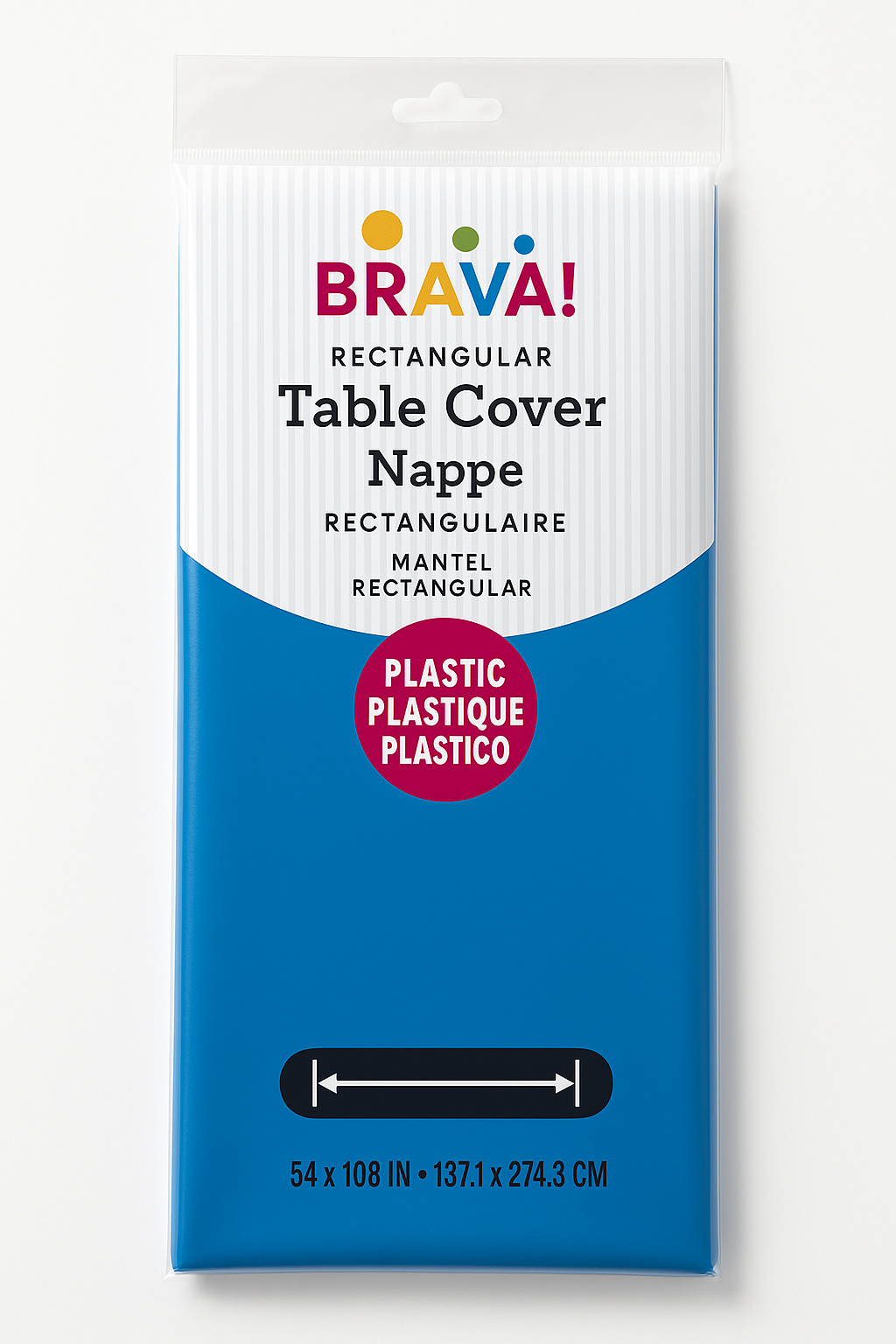 Vanilla Cream Rectangular Plastic Table Cover - 54x108 inches