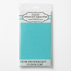 Dazzler Blue Opalescent Reusable Table Cover, 54" x 102"