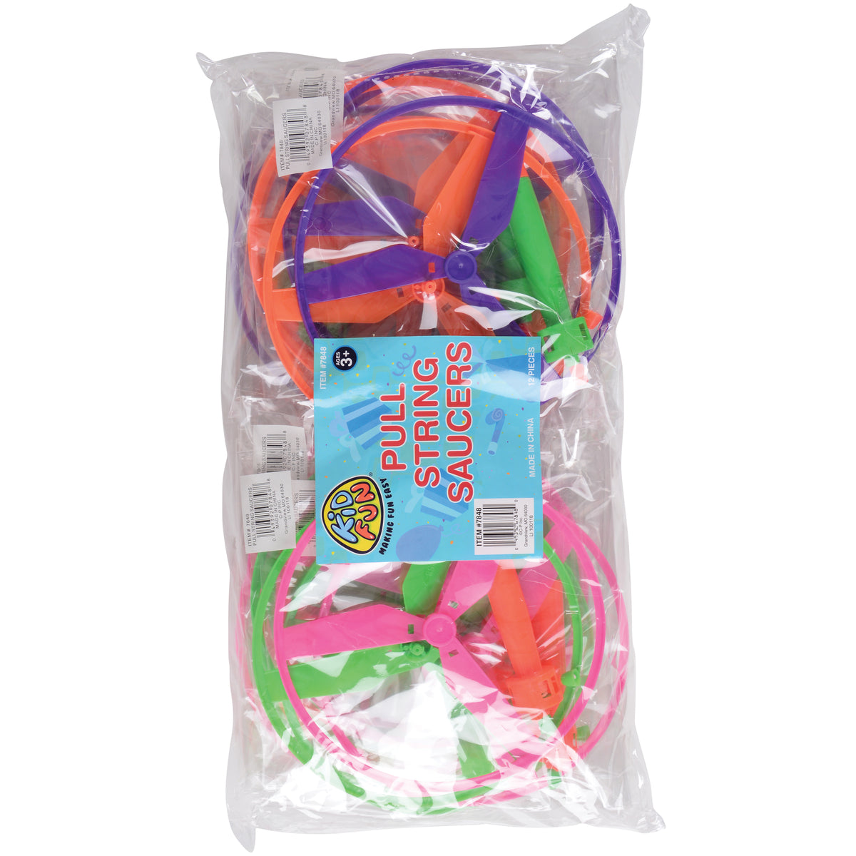 Pull String Saucers - 12 Count